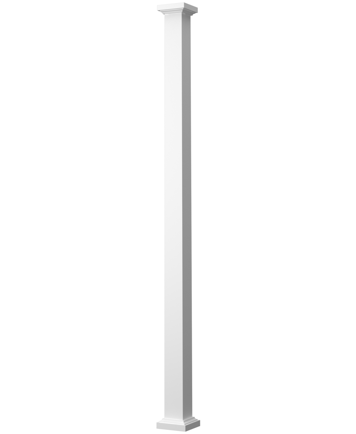 Colonne en pvc unie non-structurale blanche