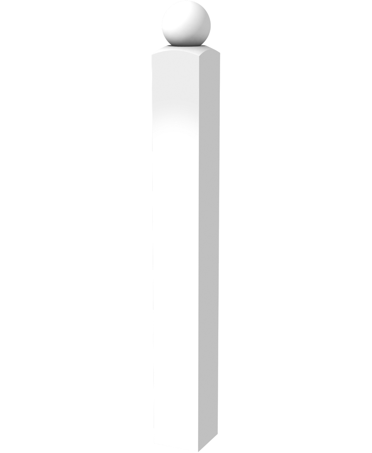 Poteau de rampe avec boule