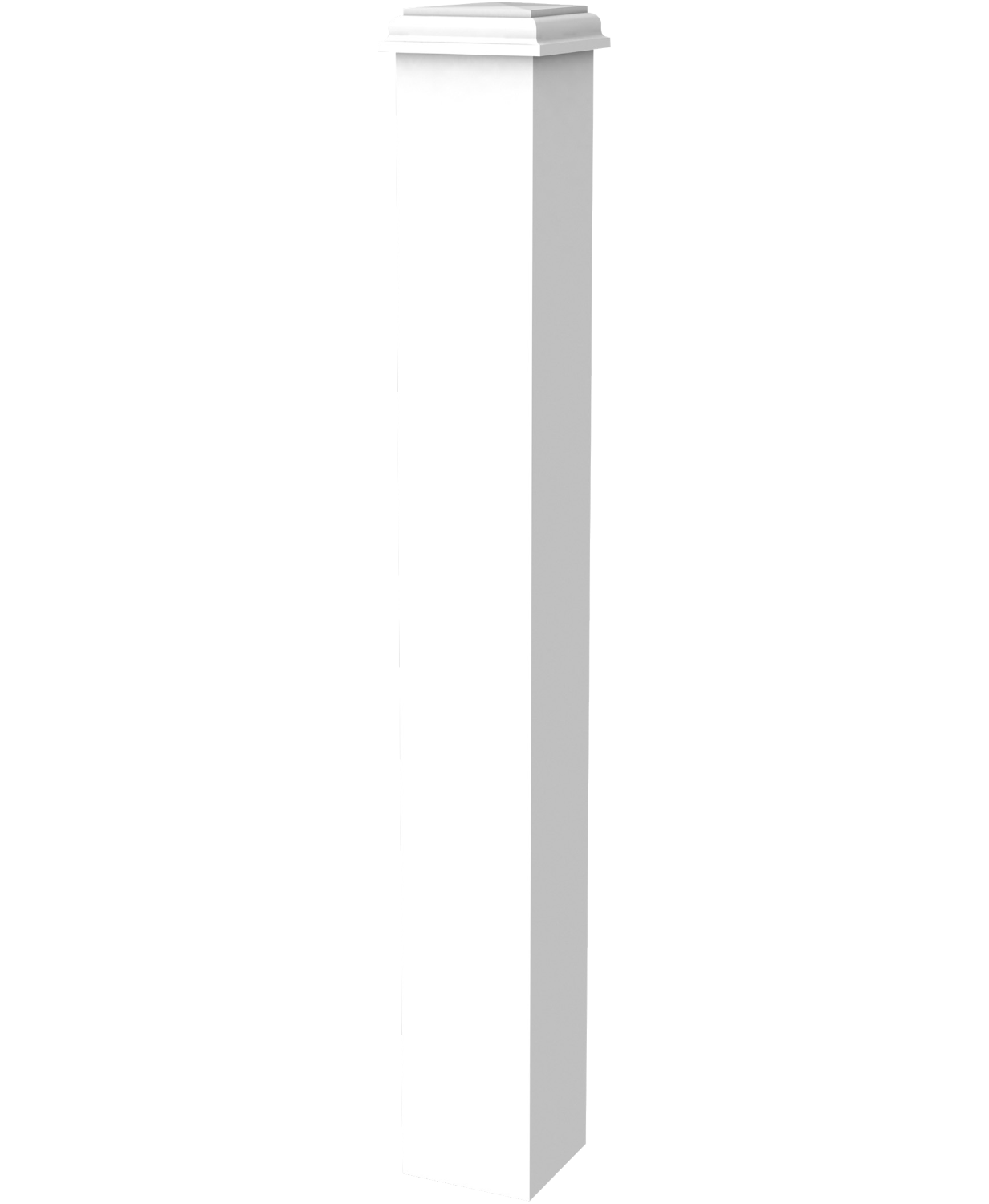 Poteau de rampe avec chapiteau carré