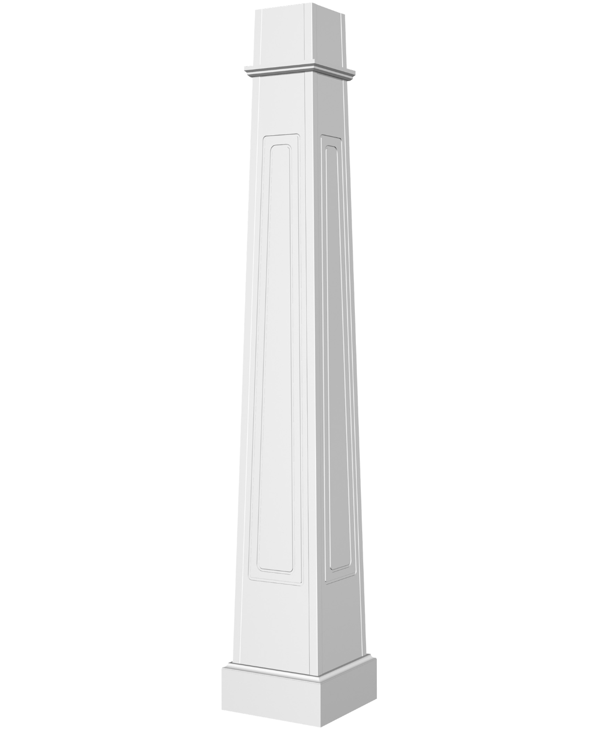 Colonne à piédestal avec base et chapiteau