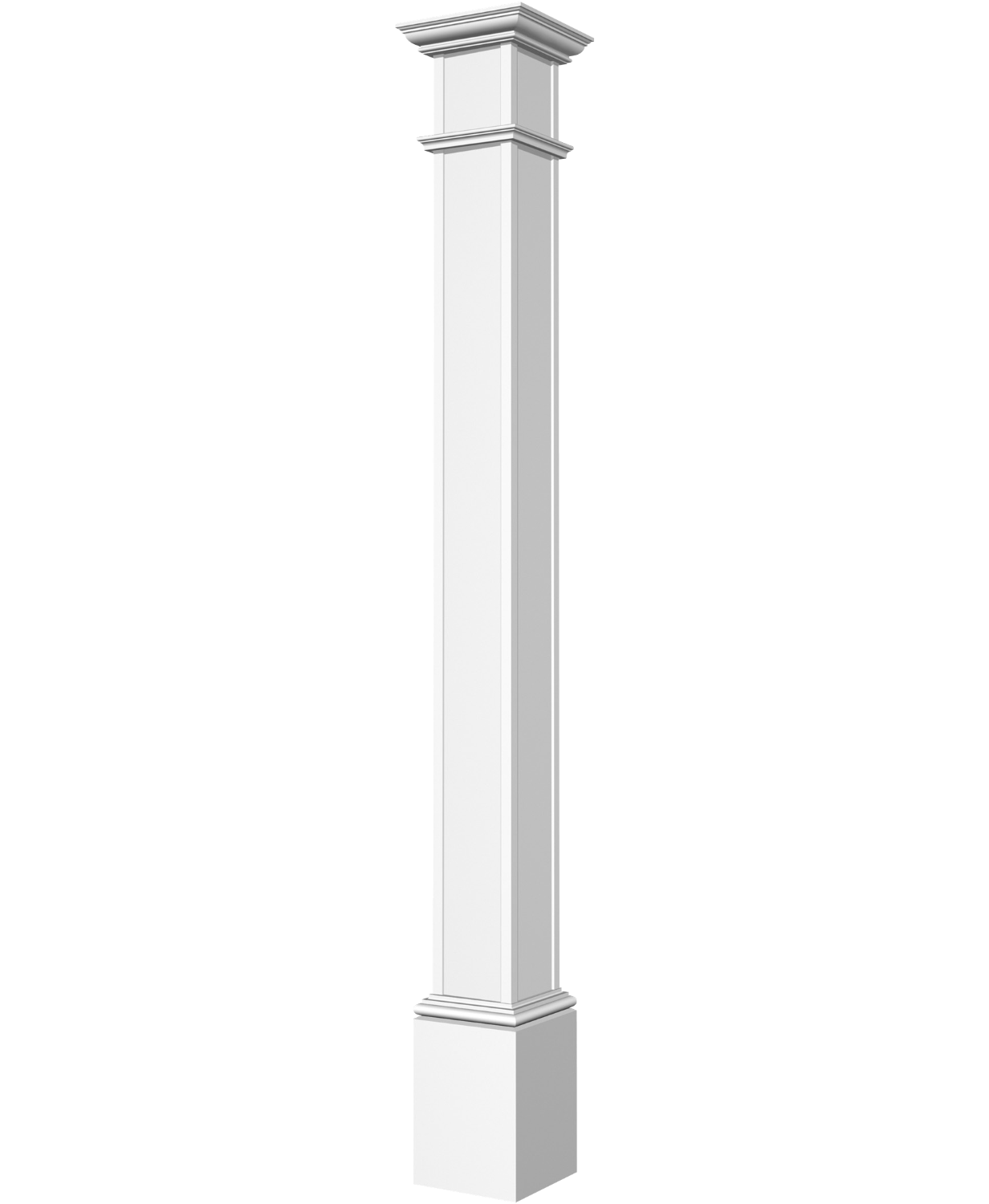 Colonne carrée à bandes