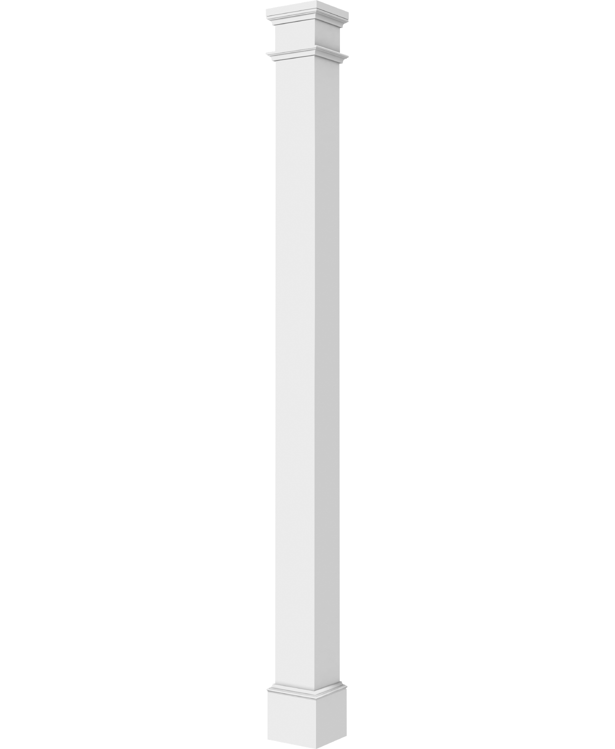 Colonne carrée à fût uni