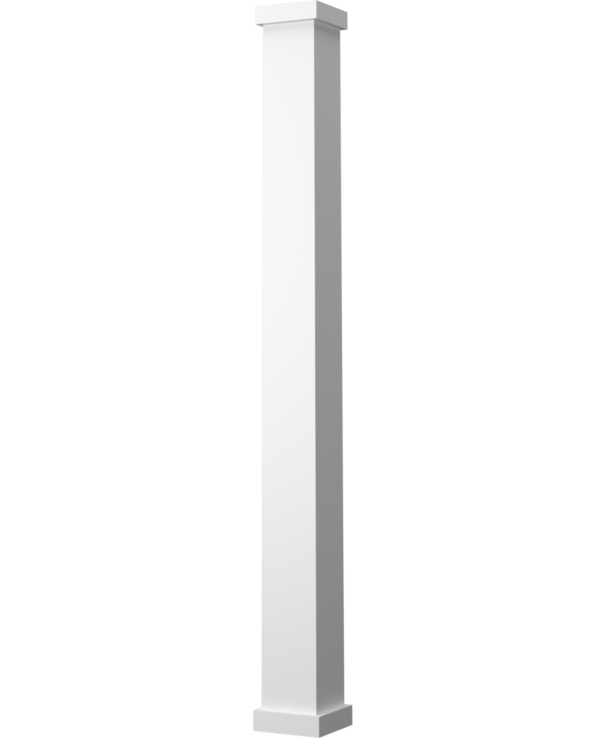 Plain Square Column with Base and Cap