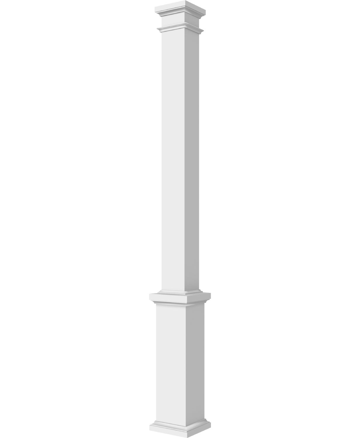 Colonne à fût carré piédestal uni