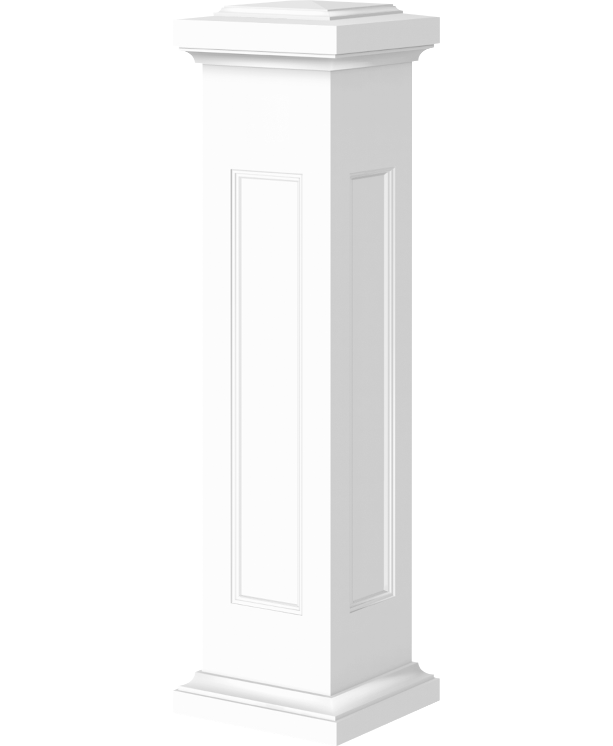 Poteau de rampe piédestal à panneaux